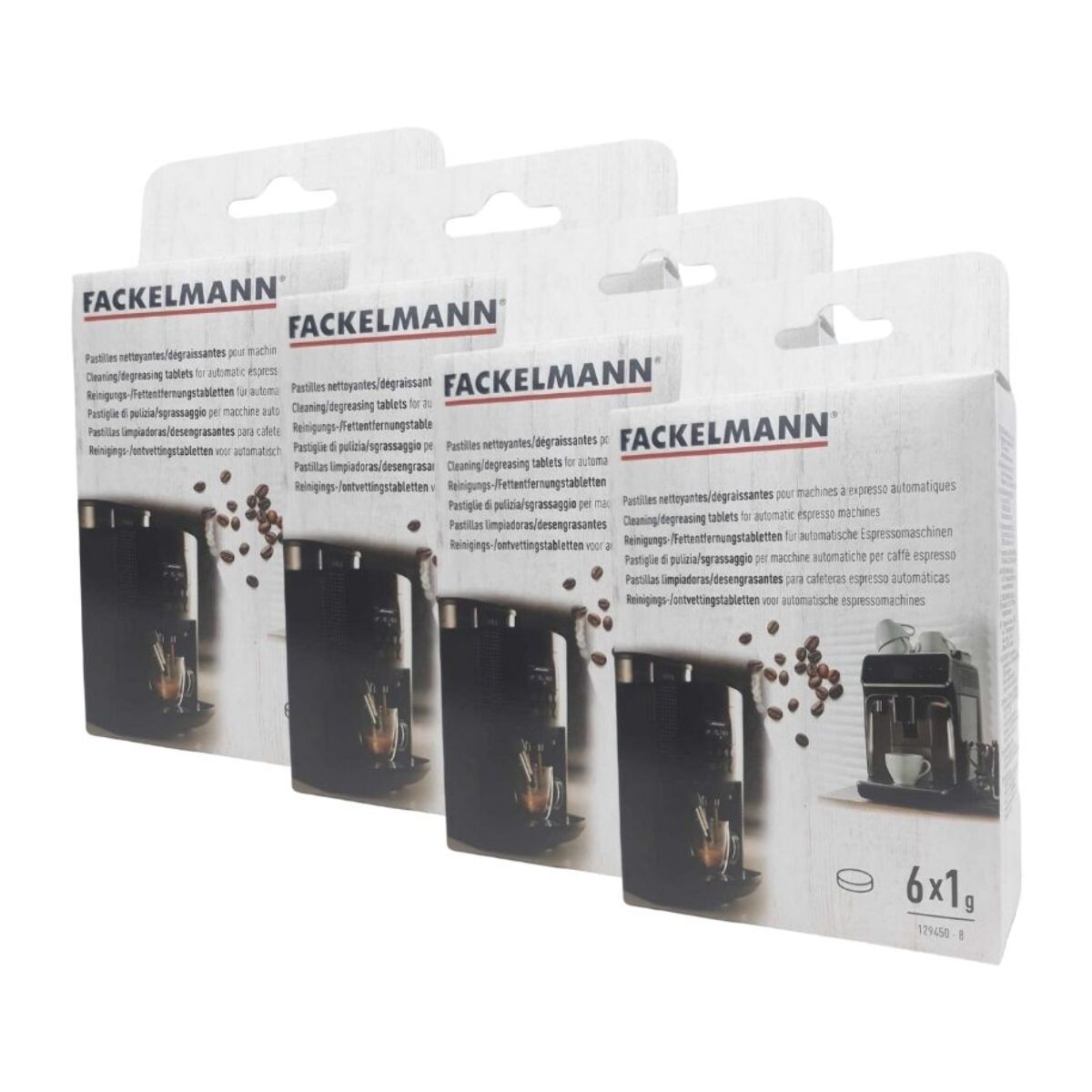 Ensemble de 24 Pastilles détergentes pour appareils électroménagers par 6 Fackelmann Petit Déjeuner