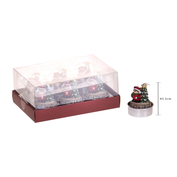 Tea light alb.natale - Pezzi 3 - VERDE - Bianchi Dino SpA