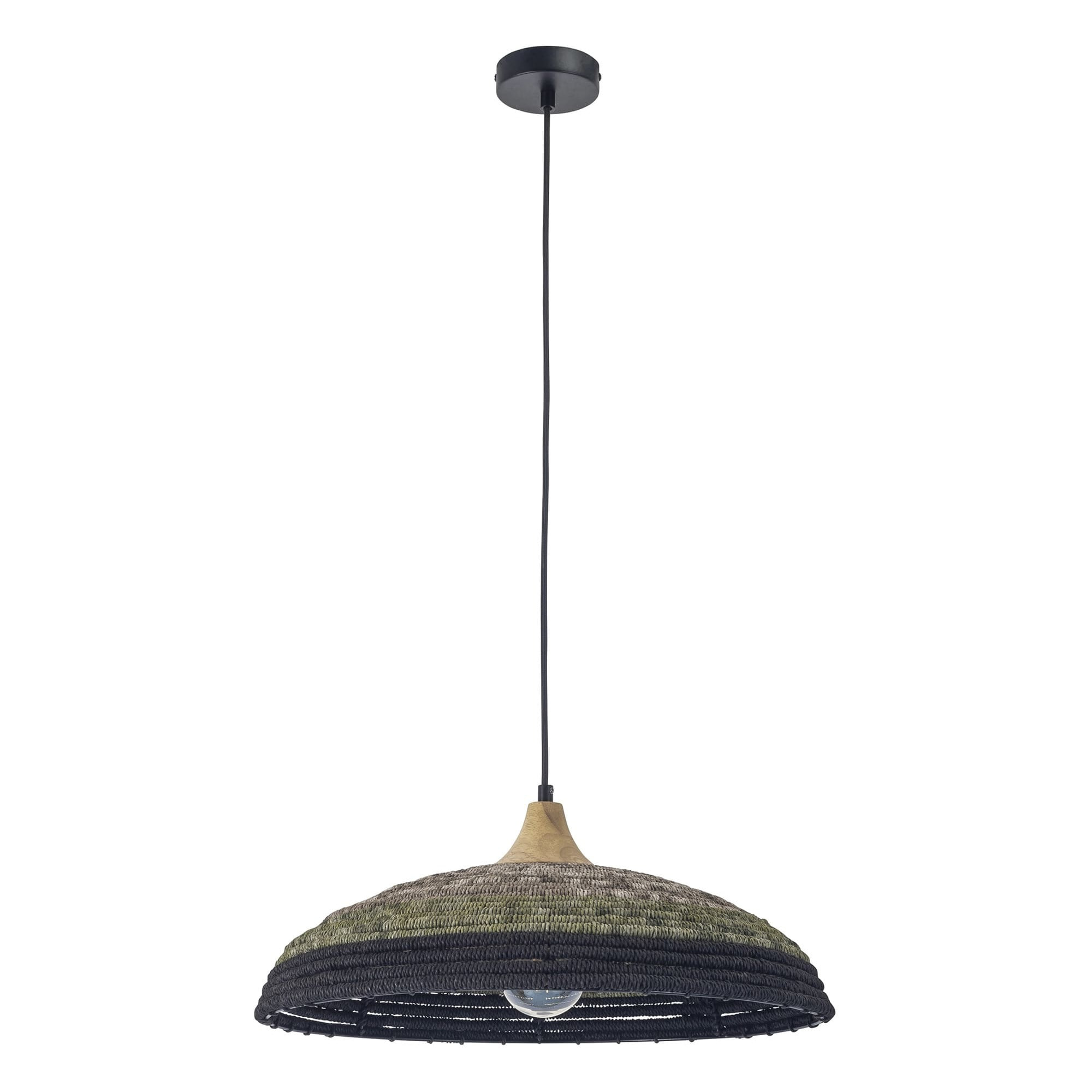 Forlight Korg lampara colgante con pantalla de cuerda natural Ø500mm para bombilla E27