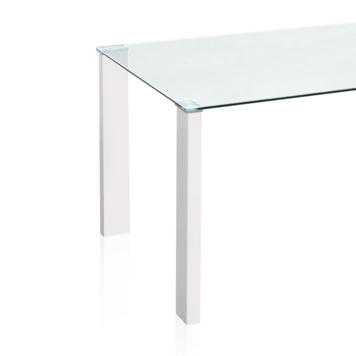 Mesa de comedor Valya Cristal - Blanco