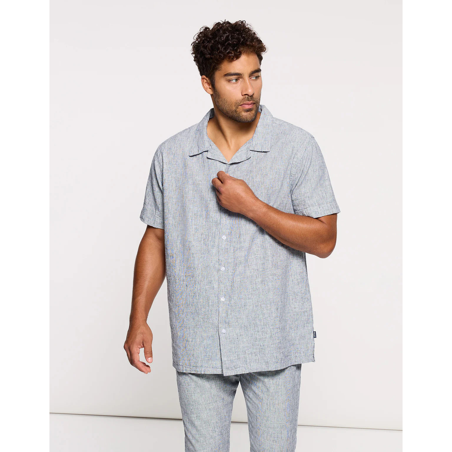 Camisa Lino Azul - Deon