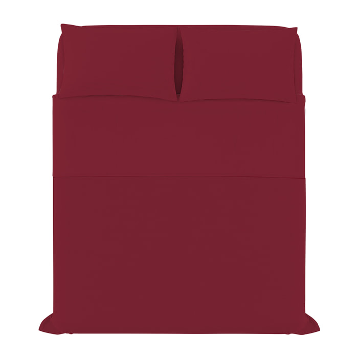 COMPLETO LETTO ELEGANT, 100% Microfibra, No Stiro - BORDEAUX