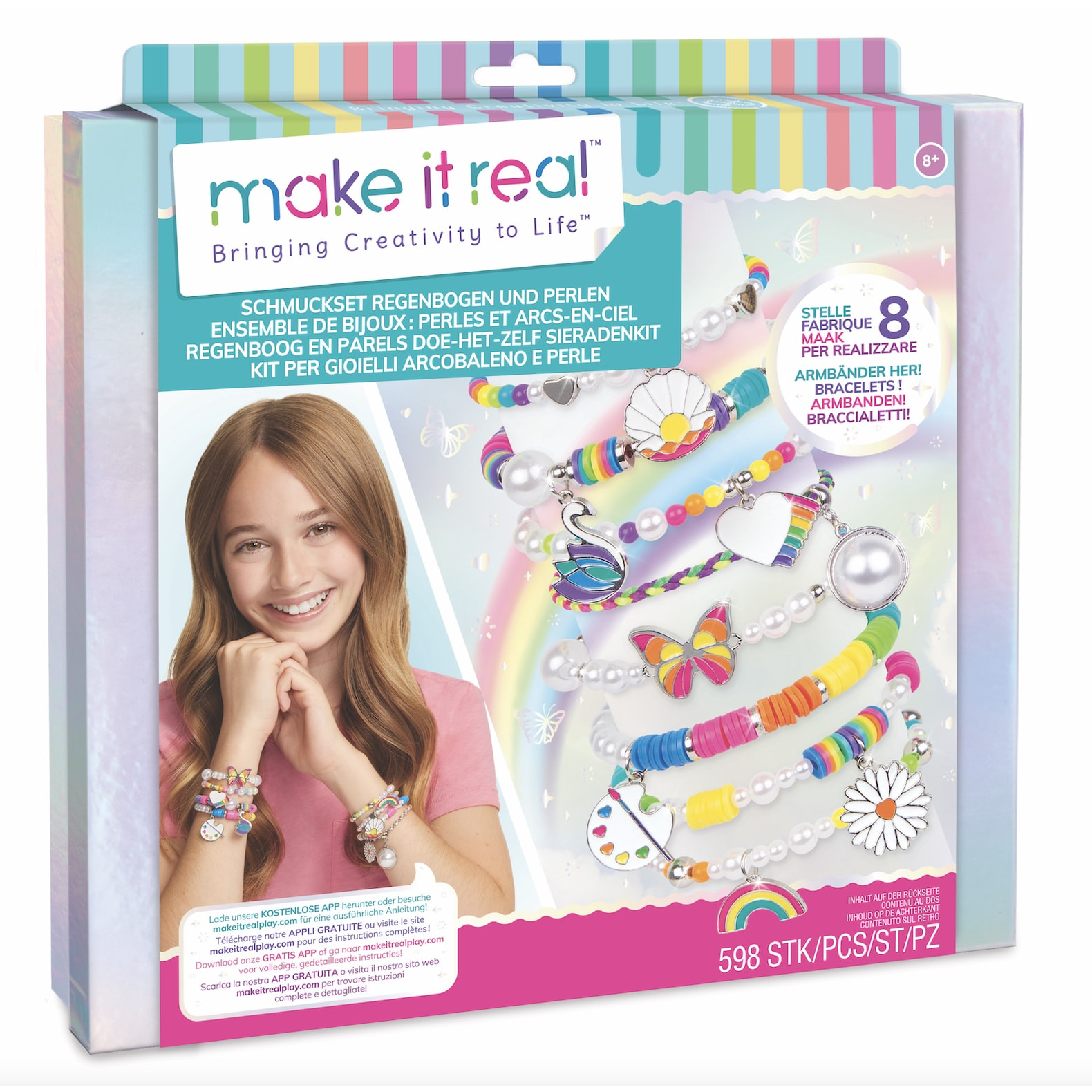 Kit per Gioielli Arcobaleno e Perle