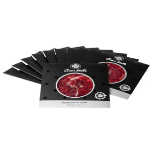 Pack Etuis Coupé à la Main XL Cebo de Campo Ibérico : Jambon Cebo de Campo 50% Ibérico (10x80 g) + Box Cadeau - 800 g - Espagne - César Nieto