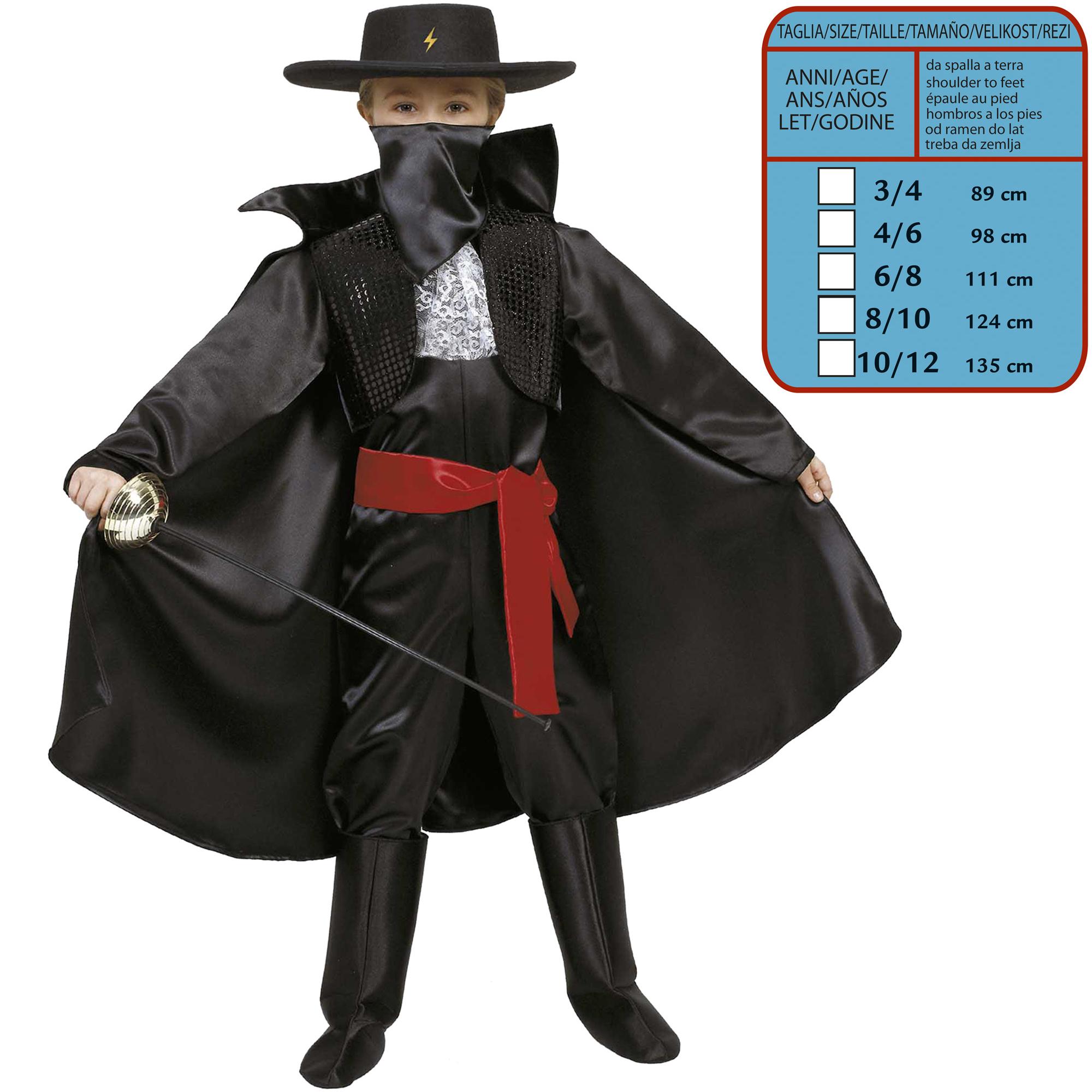 Costume Carnevale 3 In 1 Eroi Action Ninja Bandito Supereroe Bambino