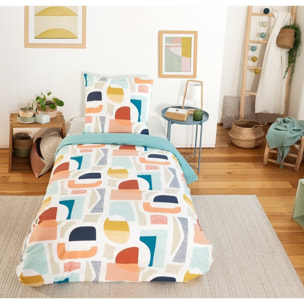 Parure housse de couette 3PCS en Polycoton 51 fils - COLORS