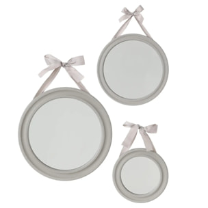 Set de 3 miroirs ronds "Ruban" D20/27/33,5cm