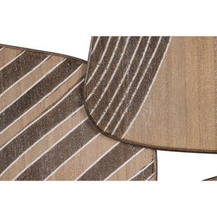 Adorno Pared Metal Beige Marrón 128x4x53 Cm