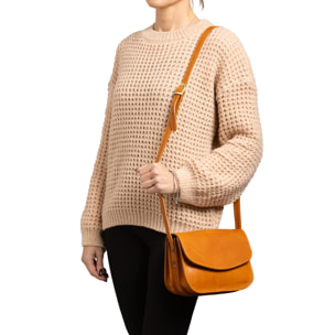 Borsa a tracolla  da donna In Vera pelle Made in Italy 22x16x9,5 cm