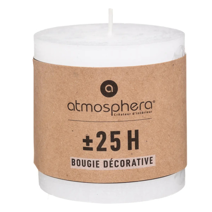 Bougie rustique "Olia" blanc 220g