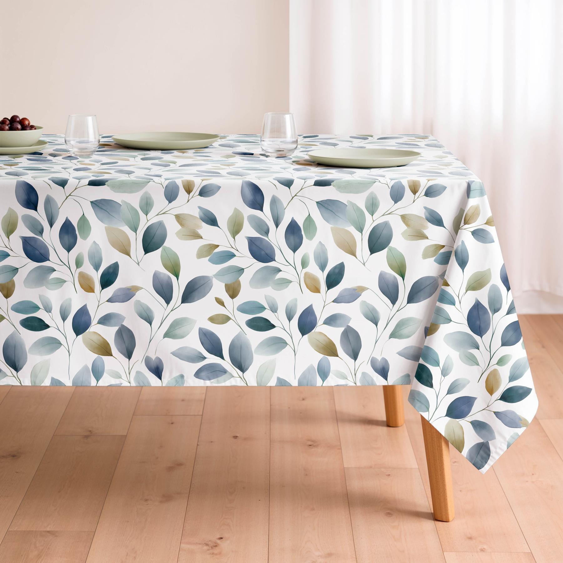 Nappe anti-taches LIAM BLEU - en 100 % coton