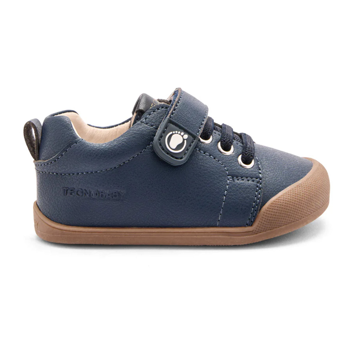 Sneakers casual per bambini, design rispettoso, punta larga,  navy