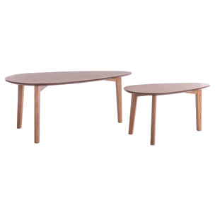 Tables basses gigognes scandinaves bois clair chêne (lot de 2) ARTIK