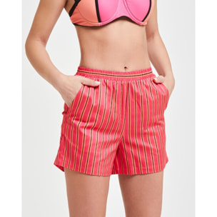 Pompea x Silvian Heach shorts con fantasia rigata