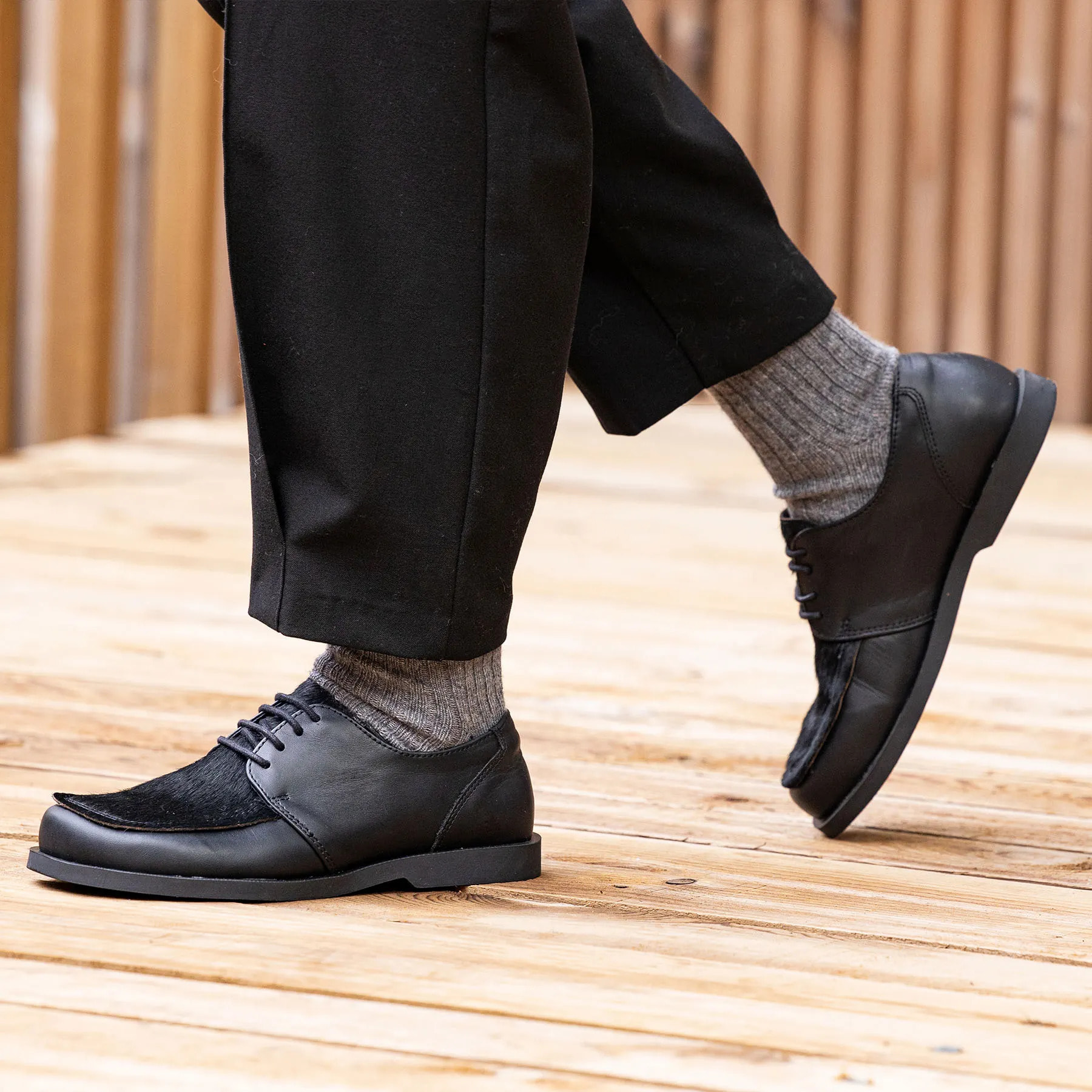 Zapatos N5876P SOFT NAPPA-POTRO BLACK / ARENISCA color Black