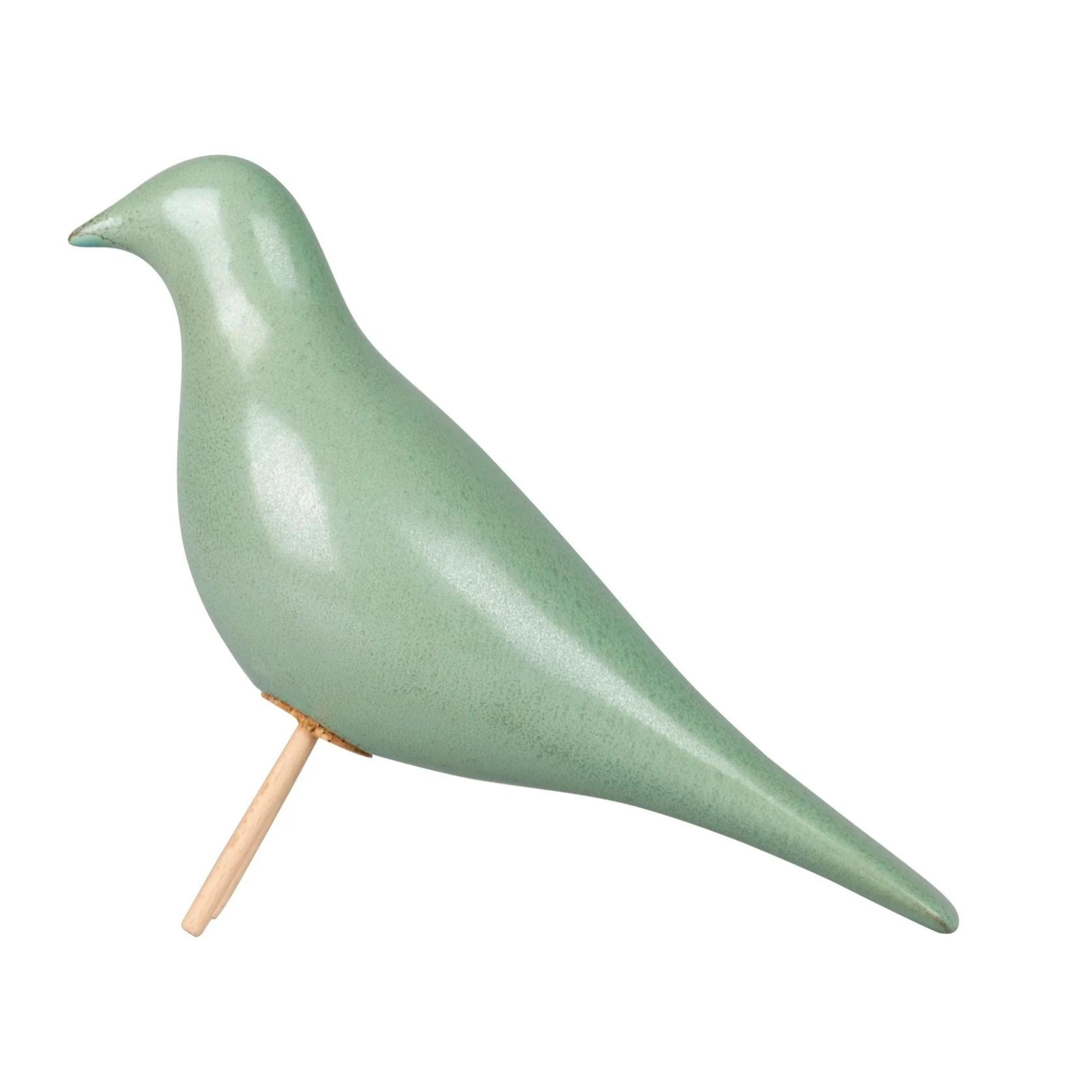 Pajaro Ceramica Turquesa 25x10x21 Cm