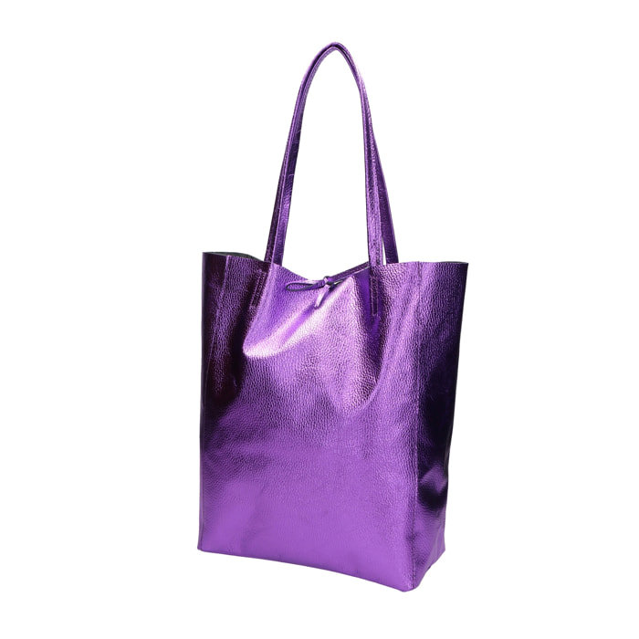 Borsa a spalla da Donna Genny in Vera Pelle Made in Italy 36x40x11 cm