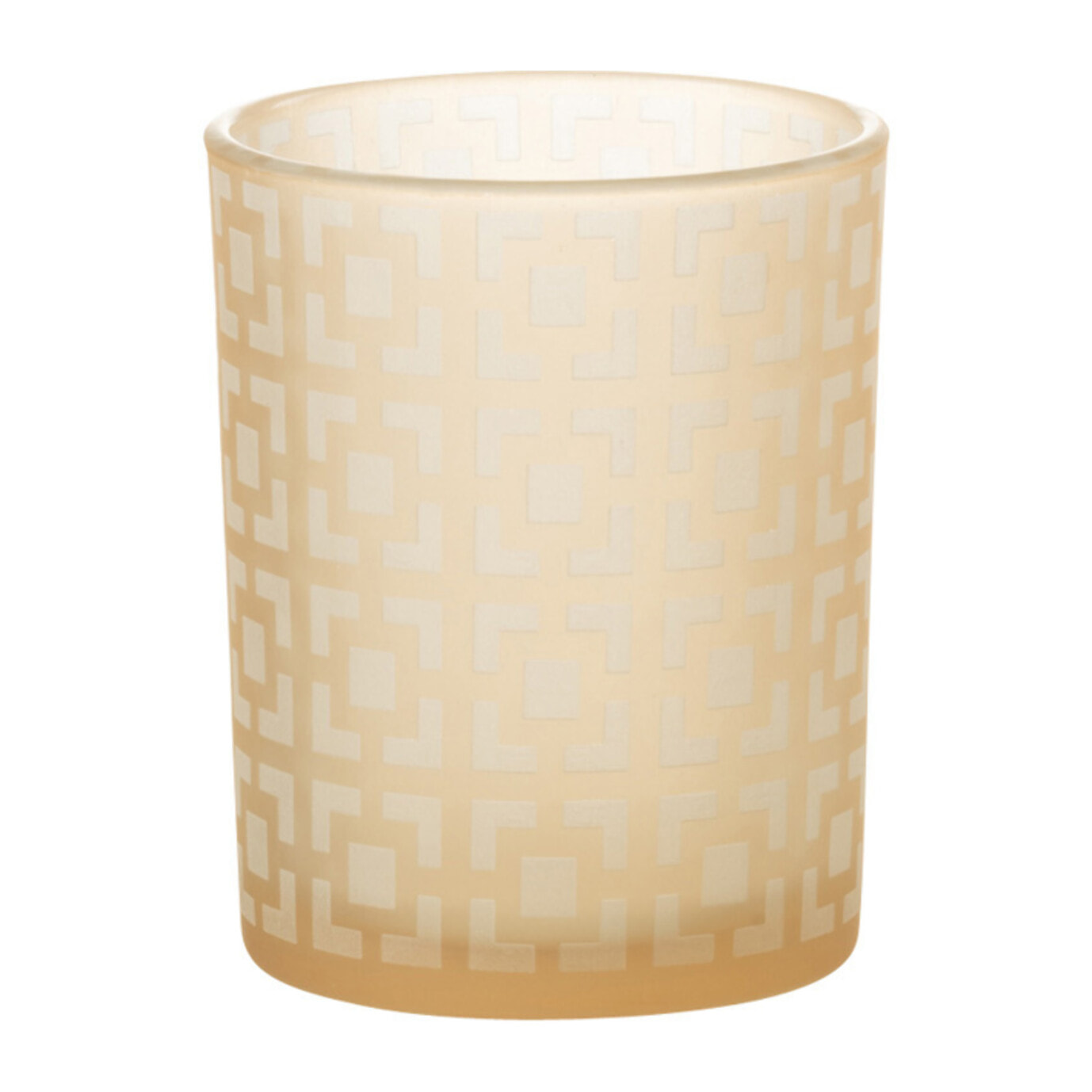 J-Line photophore Carres - verre - beige - medium