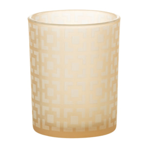 J-Line photophore Carres - verre - beige - medium