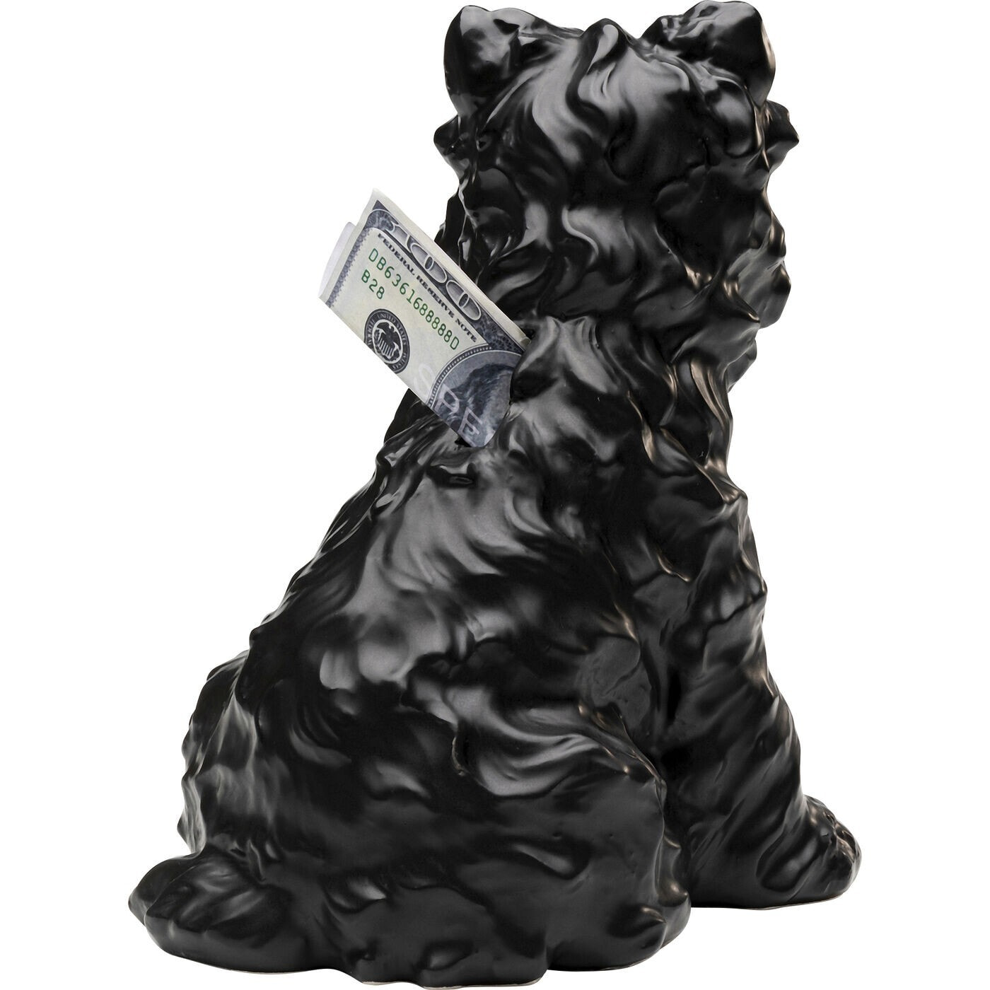 Tirelire Fox Terrier noir Kare Design