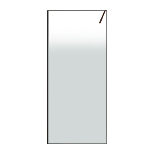 Paroi de douche 90x200cm - Verre degrade blanc effet brume - Encadrement noir mat - NEPHELIE