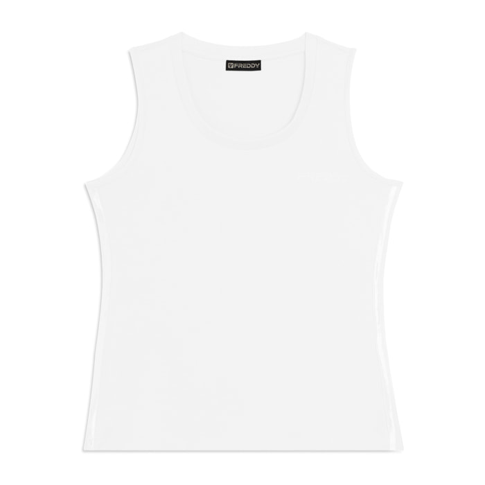 Canotta Regular con Logo FREDDY e Inserti Elastici