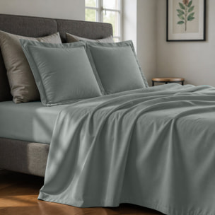 Parure de drap 1 pers 100% coton 57fils + 1 taie silver