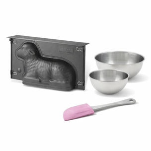 Set de 4 ustensiles de pâtisserie moule à gâteaux 2 bols et spatule pâtisserie Pâques Pâques Zenker  Pâques