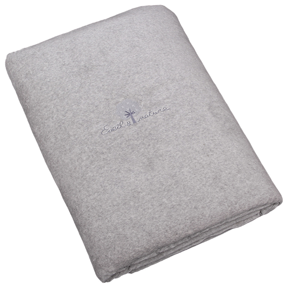 Edredon velours 100x140 cm Coton bio-Gris