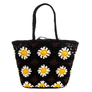 Basento Borsa a spalla Donna. Realizzato in cotone intrecciato a mano.