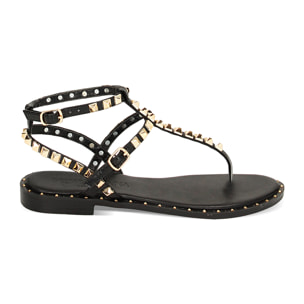 Sandalias planas negras