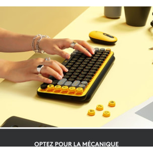 Clavier sans fil LOGITECH POP Keys Multidispositif-Blast jaune