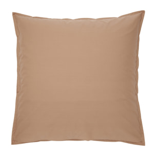 Taie d'oreiller imprimée en percale de coton, Made in France, VICHY , Beige Dune