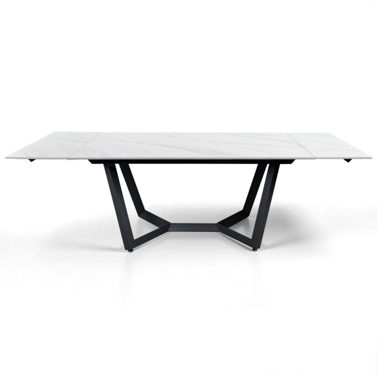Tomasucci Table extensible LEO EVO en MARBRE BLANC / GRIS