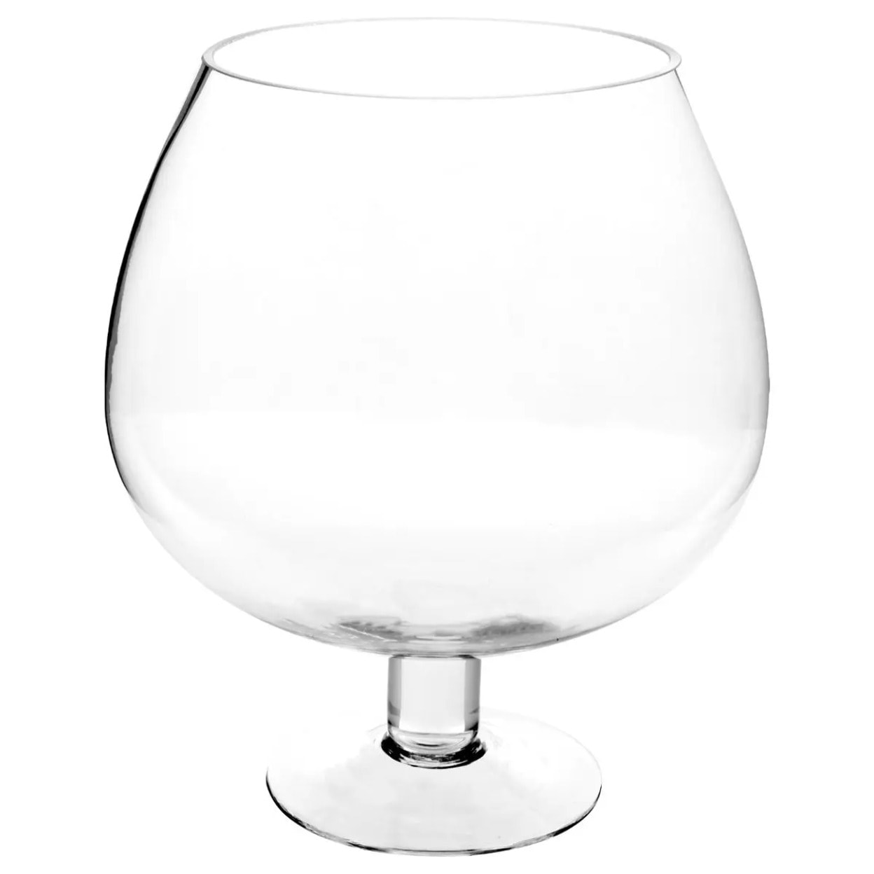 Coupe boule sur pied - verre - H26 cm