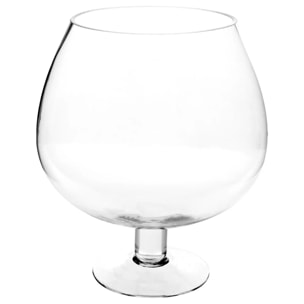 Coupe boule sur pied - verre - H26 cm