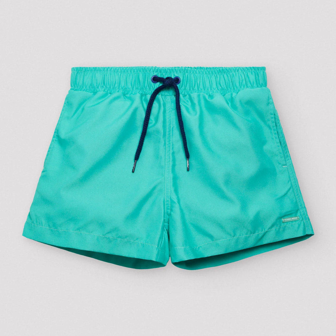 Costume da bagno corto da ragazzo blu scuro in tinta unita