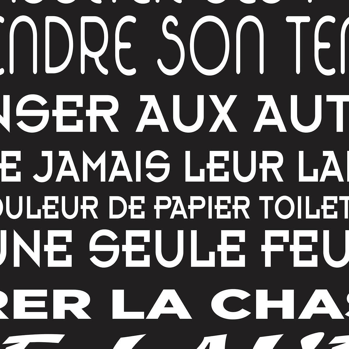 Affiche encadrée règles des toilettes typographie moderne fond sombre Affiche + cadre en métal - Noir