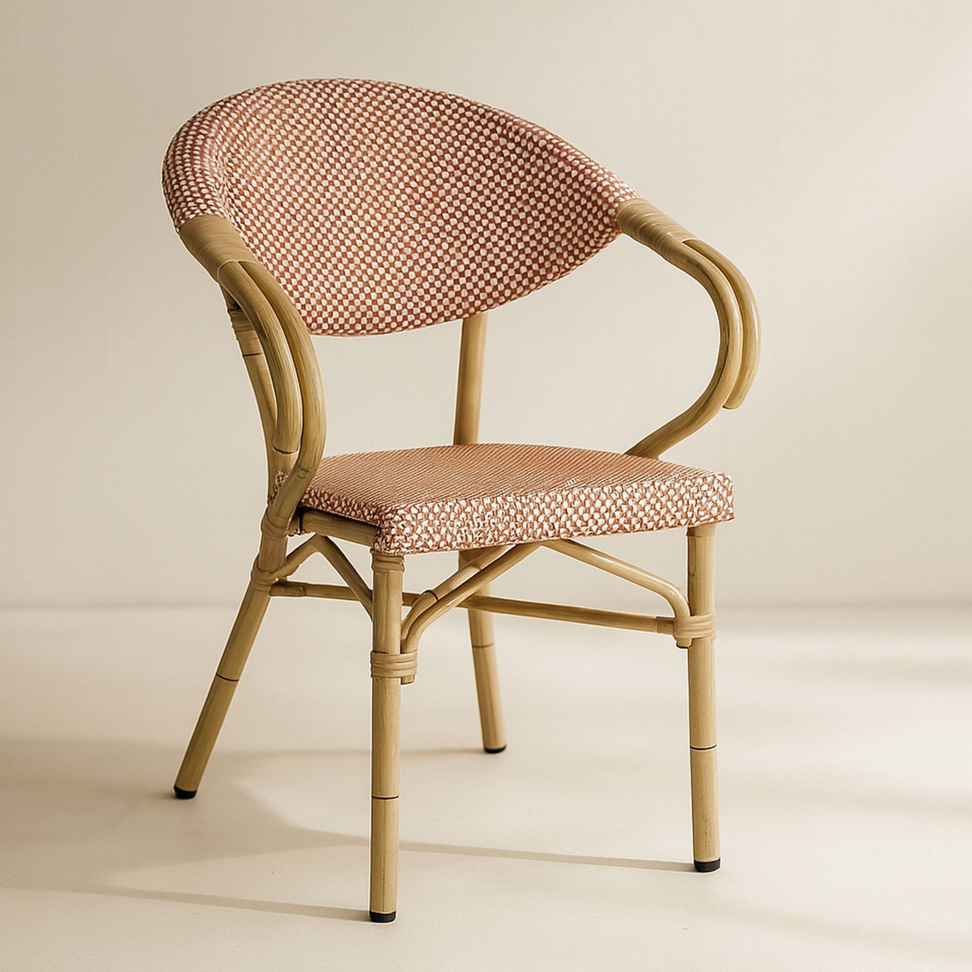 Lot de 2 fauteuils de table en textilène rouge AMALFI