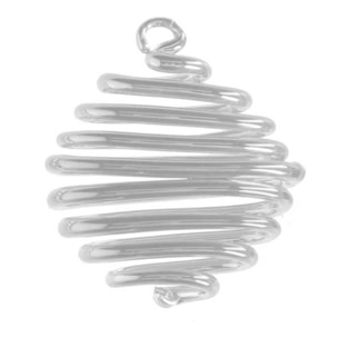 Set di 6 sfere in vetro spirale trasparente cm25x15h2,5