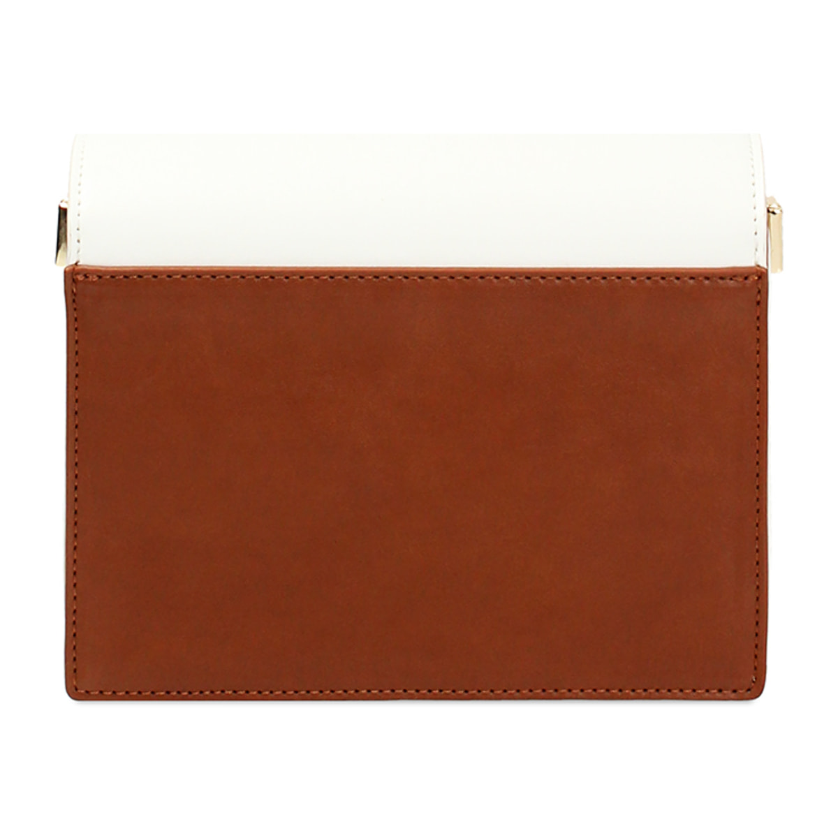 Bolso con correa de hombro blanco y marrón