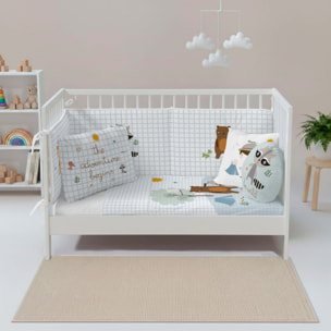 Juego de Sábanas Estampadas - Infantil - Incluye 1 Funda de Almohada - 100% Algodón - Cuna/Maxicuna - Aventura Bosque A