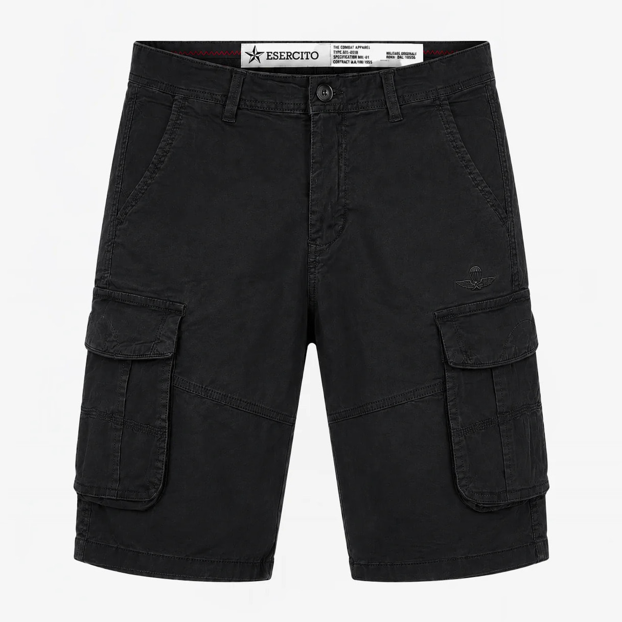 Bermuda Folgore cargo nero uomo