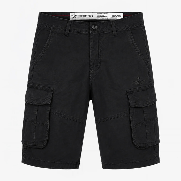 Bermuda Folgore cargo nero uomo