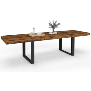 Table à manger extensible Brixton effet bois vieilli 200-300cm
