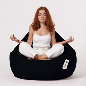 Pouf poire d'extérieur 130x115cm noir KAYAR