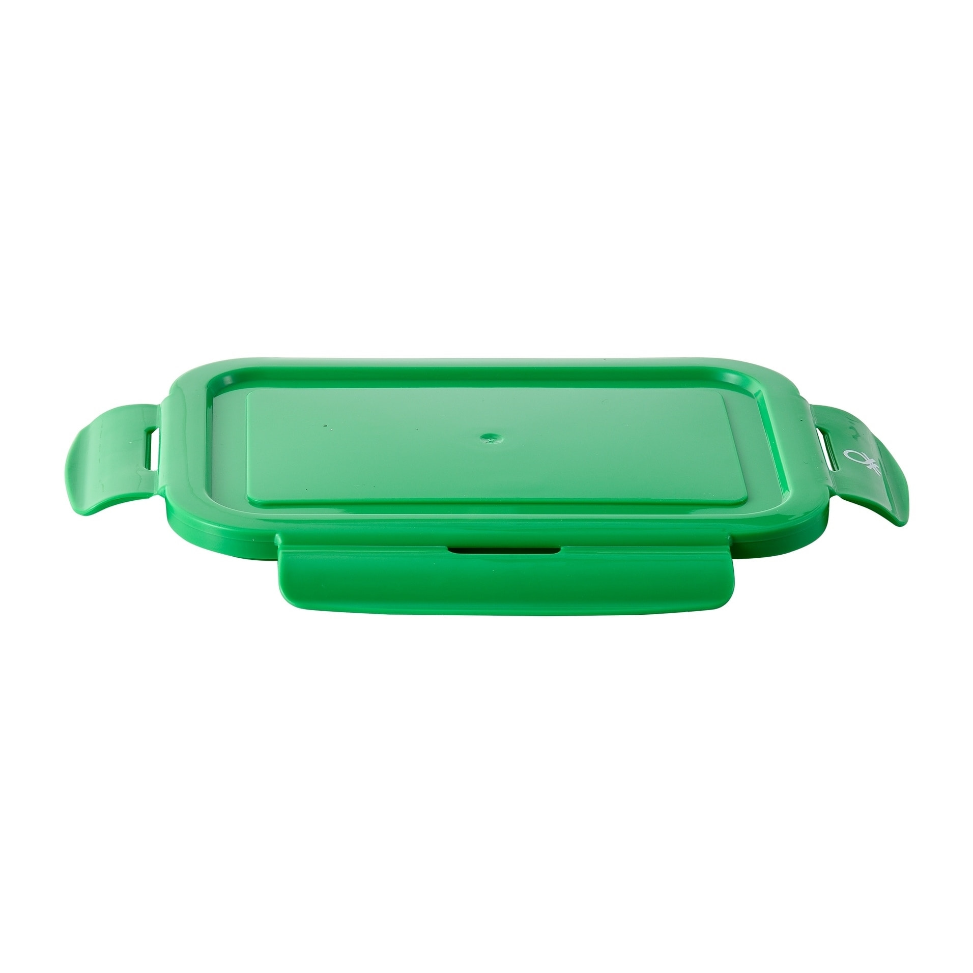 Hermético rectangular 840ml borosilicato tapa verde rainbow benetton