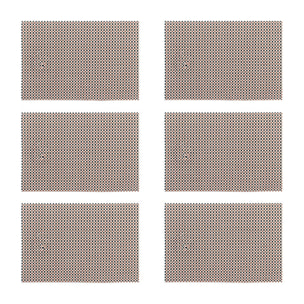 Lot de 6 sets de table tissé en PVC rouge 45x30cm