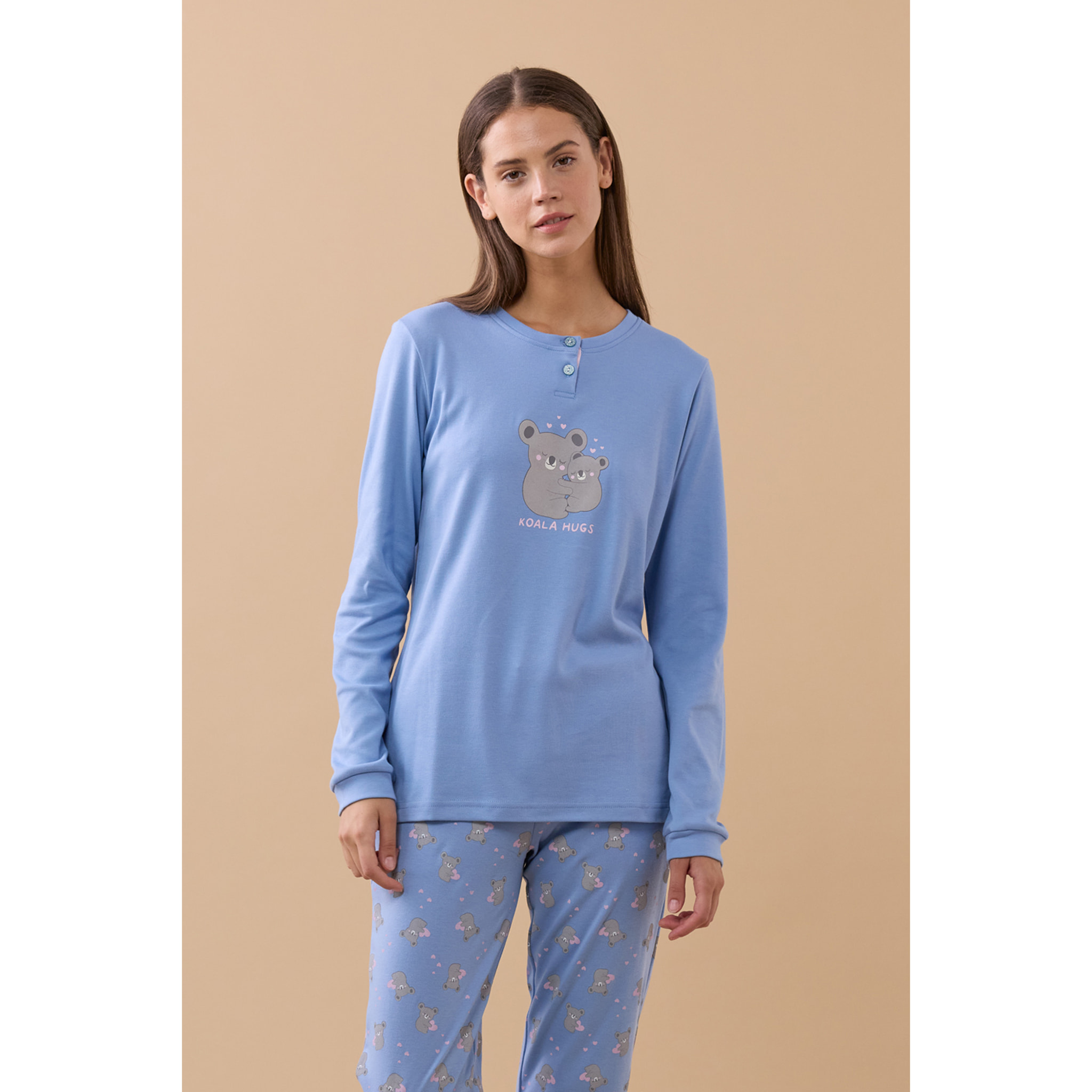 Pigiama donna caldo cotone articolo Koala. Noidinotte
