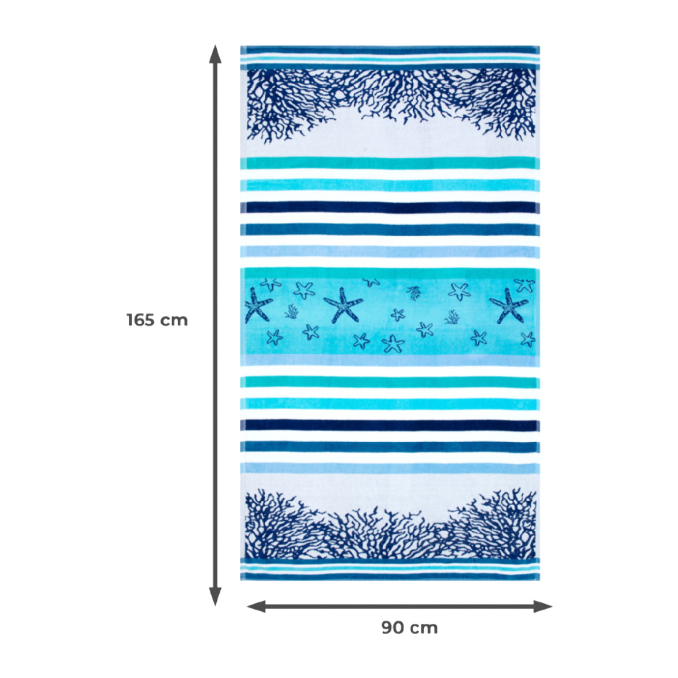 Telo Mare Spugna Jacquard Spiaggia Disegno Queensland